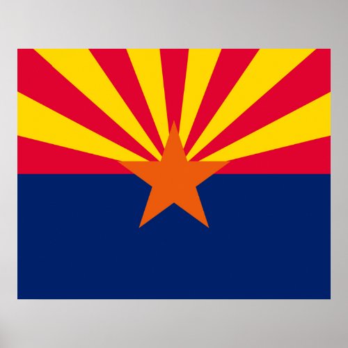 Arizona State Flag Design Poster