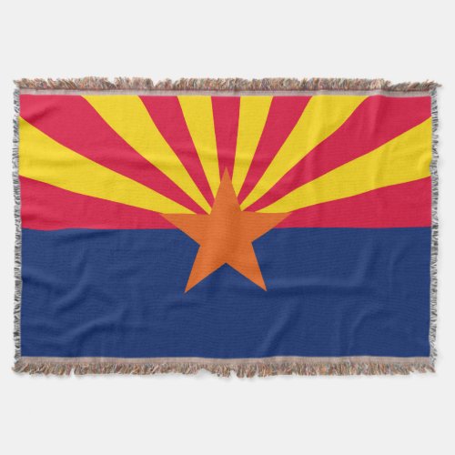 Arizona State Flag Design Throw Blanket