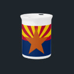 Arizona State Flag Drink Pitcher<br><div class="desc">Arizona is one beautiful state with many attractions. Even the state flag is colorful. Everyone loves to travel. Personally, I would love to travel to all 50 states and explore outside countries. Since I am from America, I will try to get the best of each state. Then adding from places...</div>