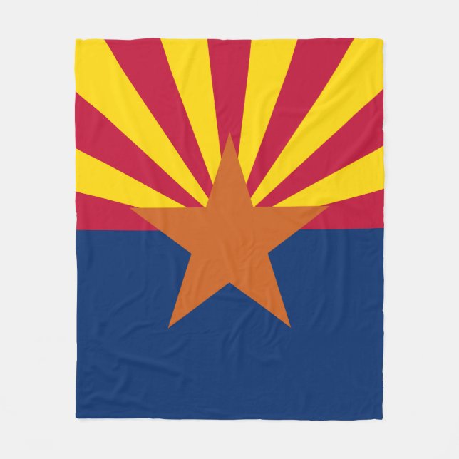 Arizona State Flag Fleece Blanket (Front)