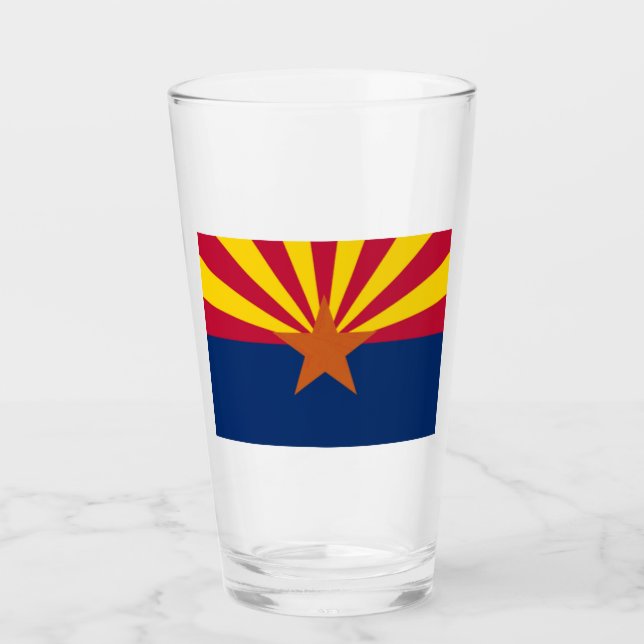 Arizona State Flag Glass (Front)