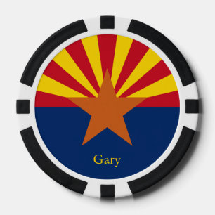 Arizona State Flag Image Personalize Name Poker Chips