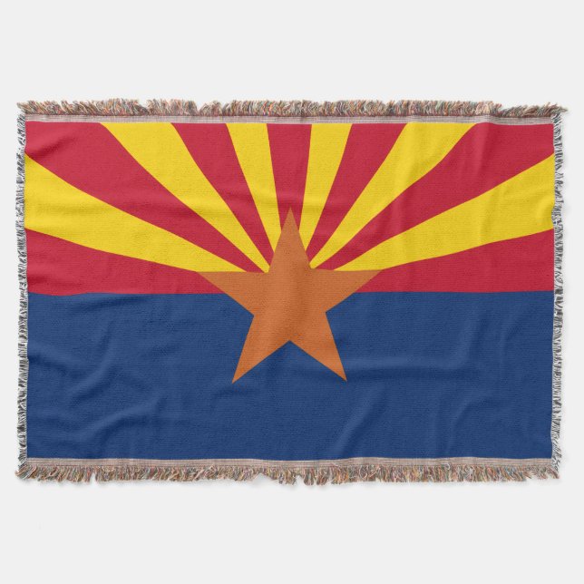 Arizona State Flag Image  Throw Blanket (Front)