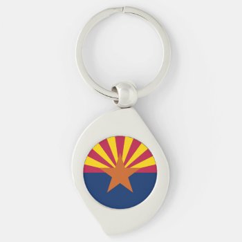 Arizona State Flag Keychain by topdivertntrend at Zazzle