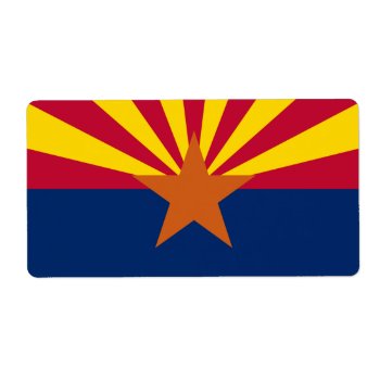 Arizona State Flag Label by Americanliberty at Zazzle