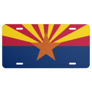 Arizona State Flag License Plate