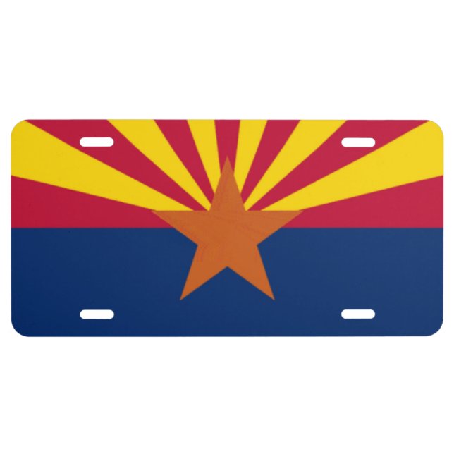 Arizona State Flag License Plate (Front)