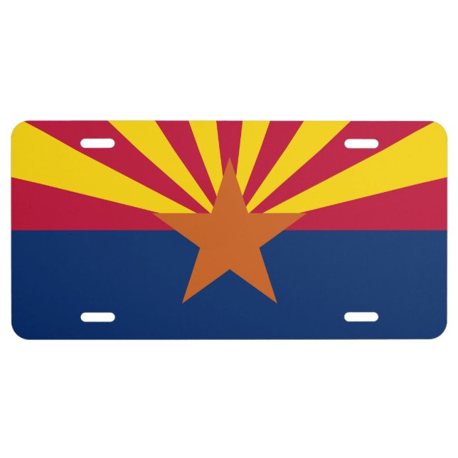 Arizona State Flag License Plate (Front)