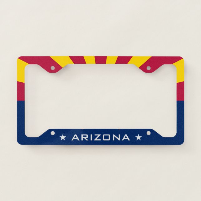 Arizona State Flag License Plate Frame (Front)