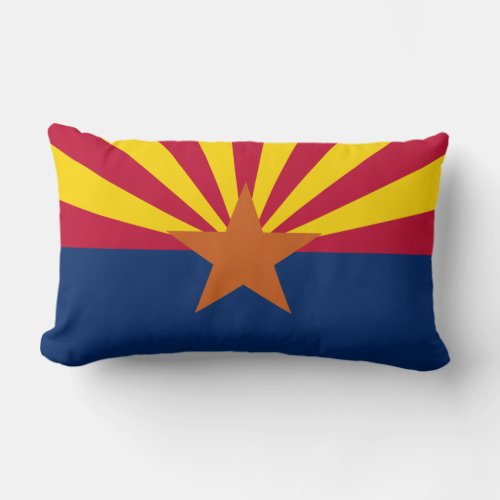 Arizona State Flag Lumbar Pillow