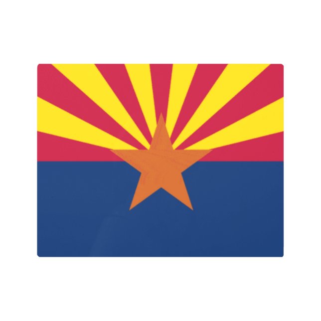 Arizona State Flag Metal Print (Front)