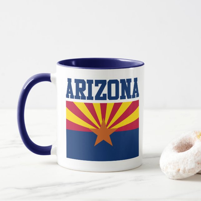 Arizona State Flag Mug (With Donut)