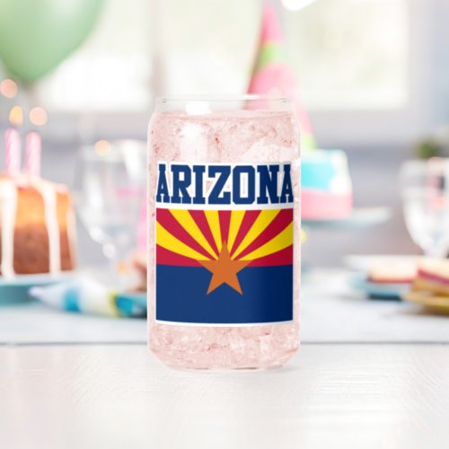 Arizona State Flag Mug Can Glass
