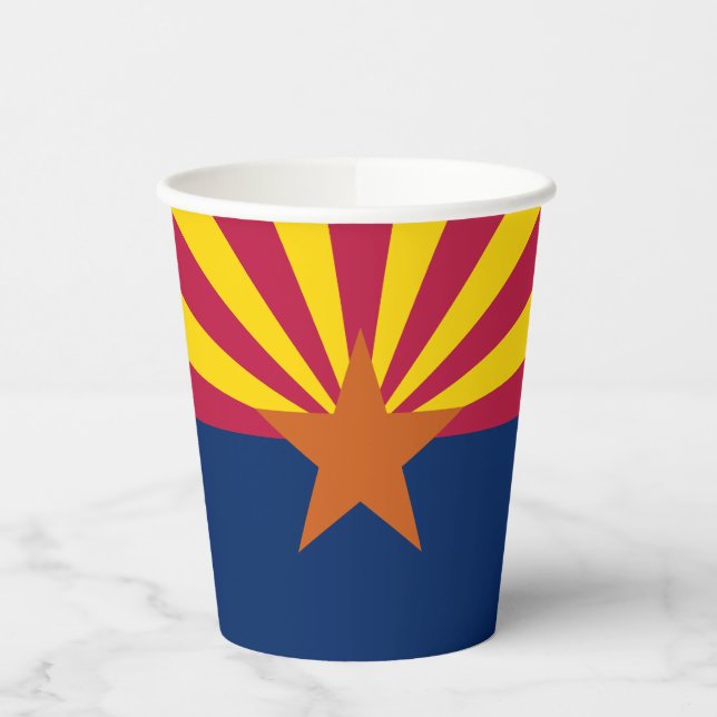 Arizona State Flag Paper Cups (Left)