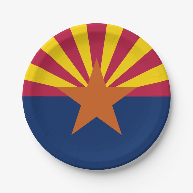 Arizona State Flag Paper Plates (Front)