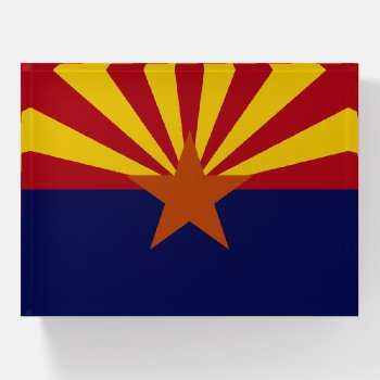 Arizona State Flag Paperweight by Americanliberty at Zazzle