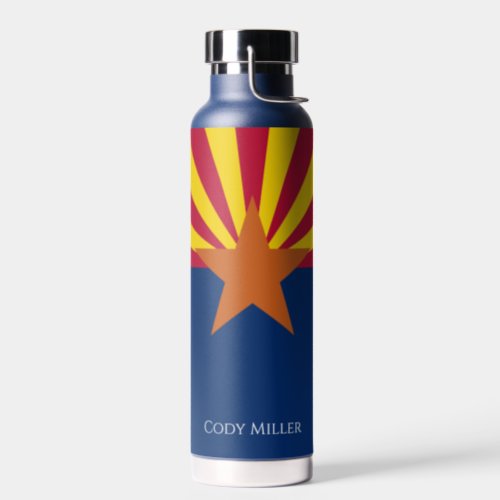 Arizona State Flag Personalize Name Hot or Cold Water Bottle