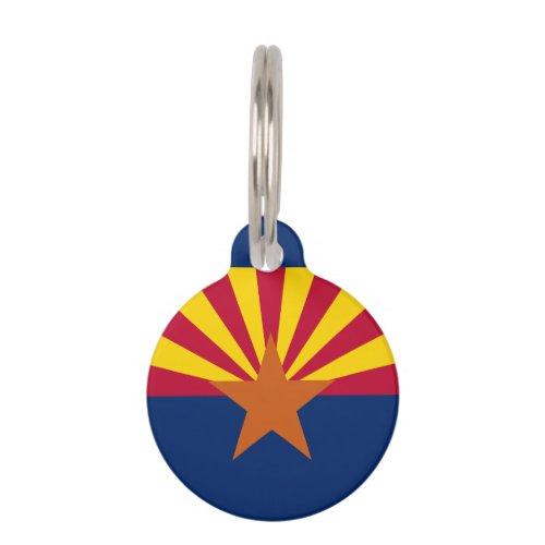 Arizona State Flag Pet Name Tag