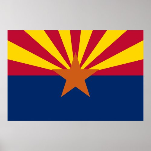 Arizona State Flag Poster
