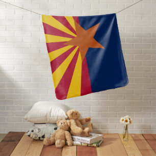 Arizona State Flag Print Patriotic Baby Blanket