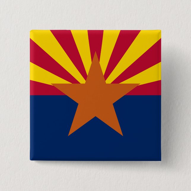 Arizona State Flag Square Button (Front)