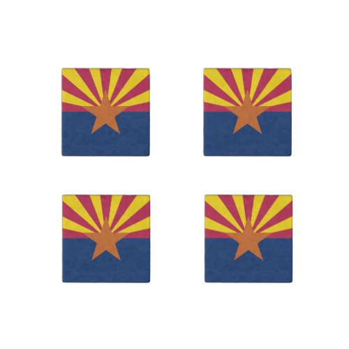 Arizona State Flag Stone Magnet