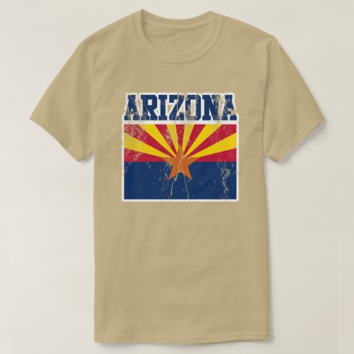 Arizona State Flag T_Shirt Distressed
