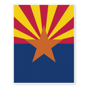 Arizona State Flag Temporary Tattoos