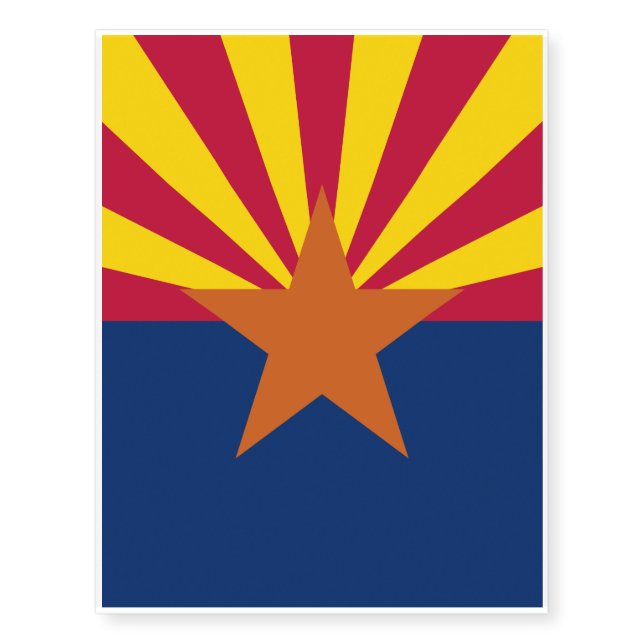 Arizona State Flag Temporary Tattoos (Front)