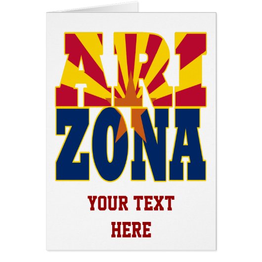 Arizona state flag text cards (Front)