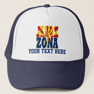 Arizona state flag text trucker hat