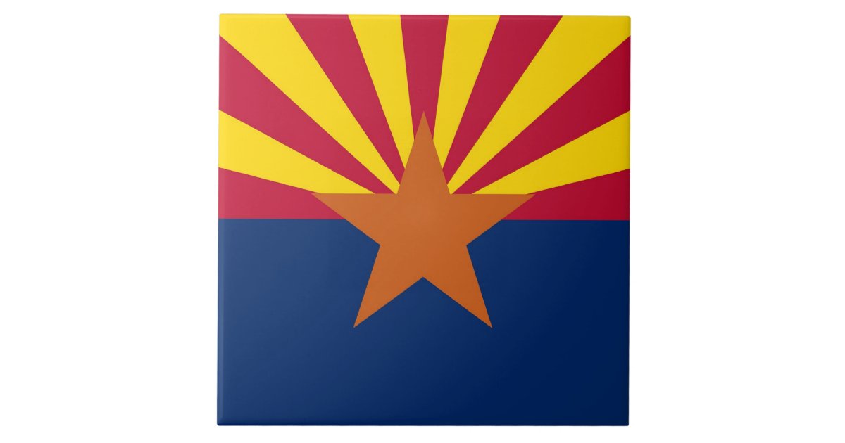 Arizona State Flag Tile | Zazzle