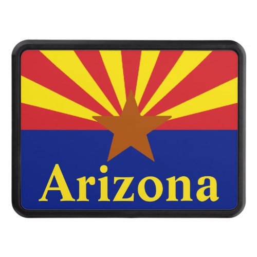 Arizona State Flag Trailer Hitch cover