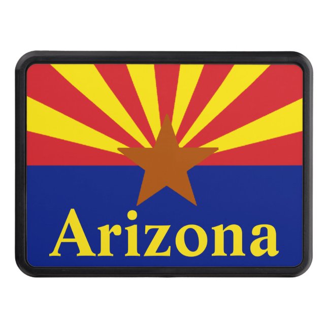 Arizona State Flag Trailer Hitch cover (Front)