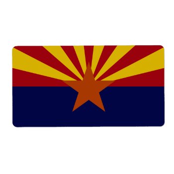 Arizona State Flag Usa Shipping Label by Americanliberty at Zazzle