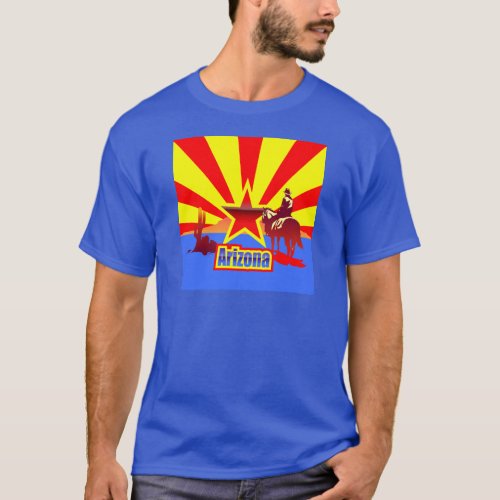Arizona State Flag Vintage Drawing T_Shirt