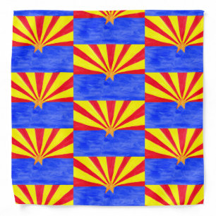 Arizona State Flag Watercolor Bandana