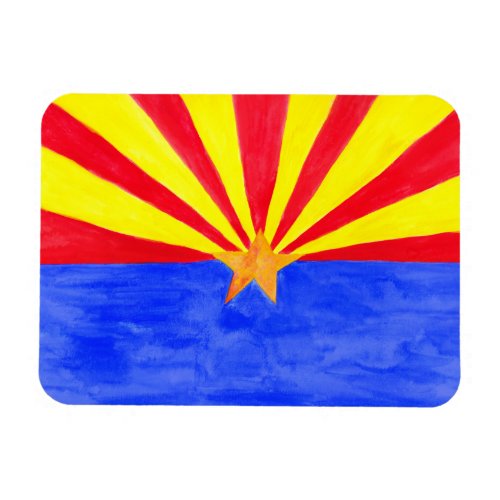 Arizona State Flag Watercolor Magnet