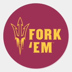 Arizona State Fork 'Em Classic Round Sticker