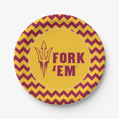 Arizona State Fork Em Paper Plates
