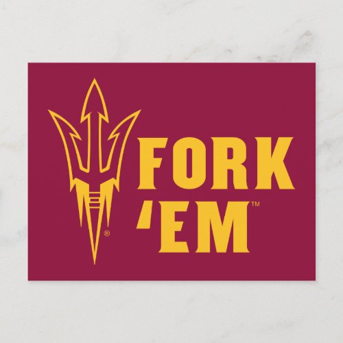 Arizona State Fork Em Postcard