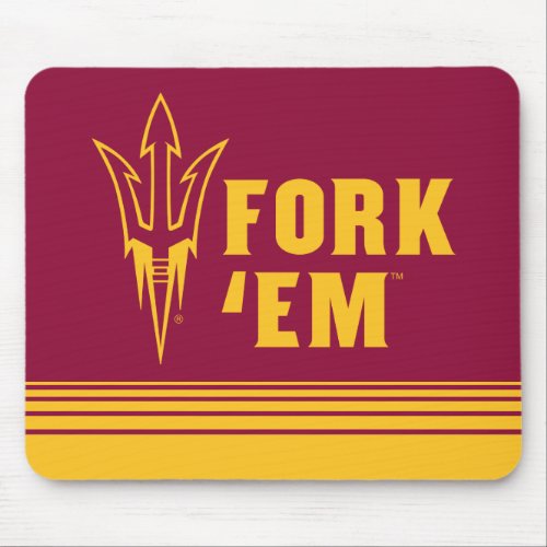 Arizona State Fork Em  Stripes Mouse Pad