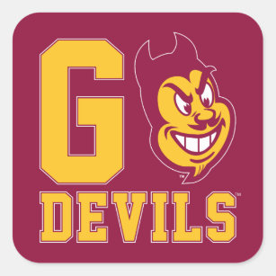 Arizona State Go Devils Square Sticker