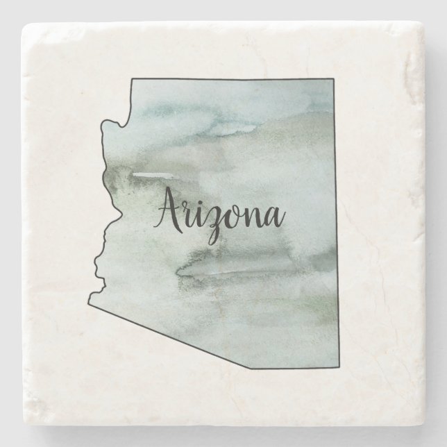 Arizona State Illustration Stone Coaster (Front)