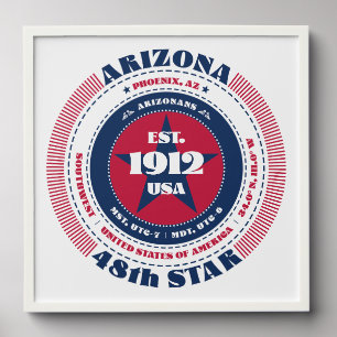 Arizona State Information Circle Photo Tile