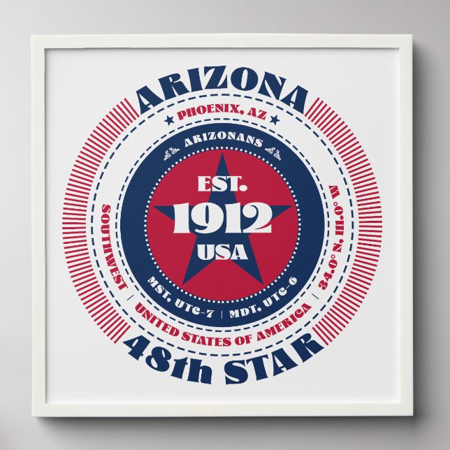 Arizona State Information Circle Photo Tile (Front Set)