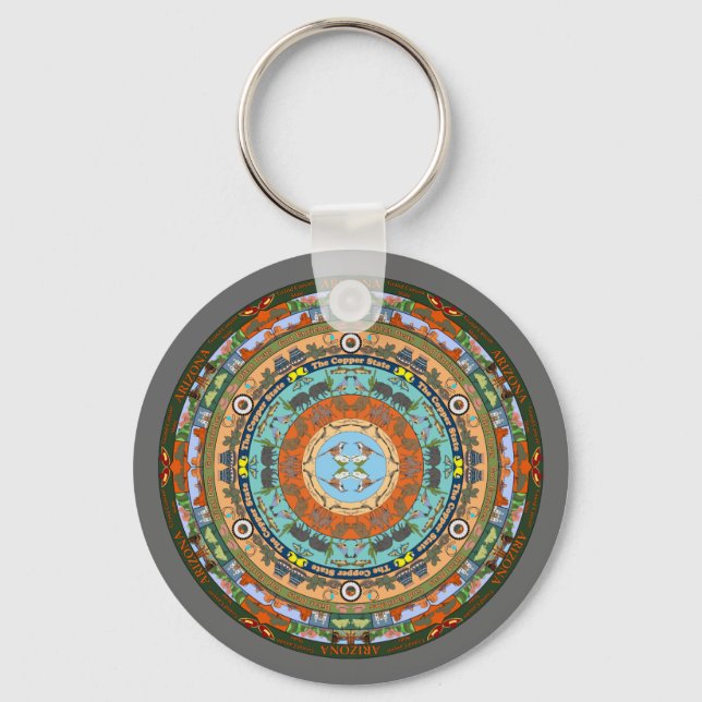 Arizona State Mandala Keychain (Front)