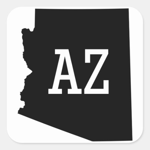 Arizona State Map AZ Abbreviation Sticker