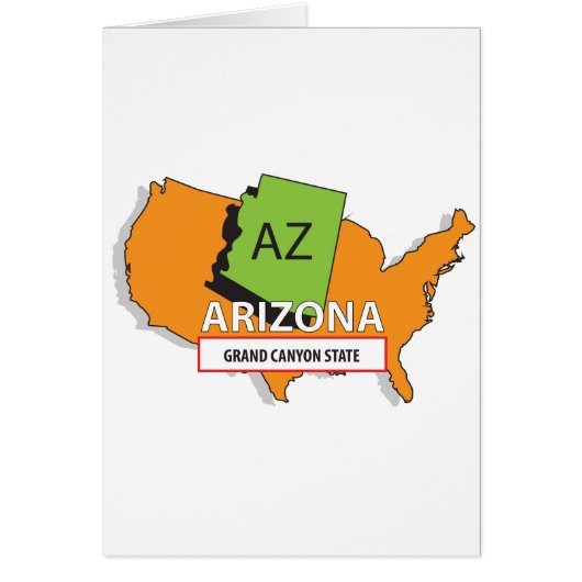 Arizona state map cards (Front)