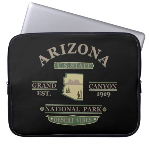 arizona state map laptop sleeve
